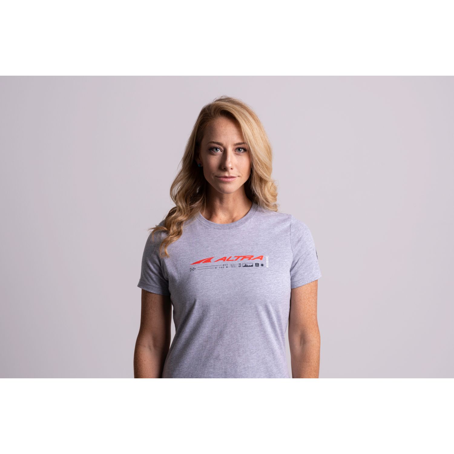 Camiseta Altra Classic Mujer Gris Claro Rojas | Colombia-54683099