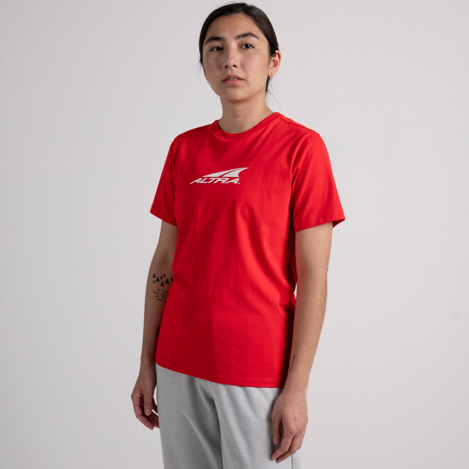 Camiseta Altra Everyday Recycled Mujer Rojas | Colombia-98034269