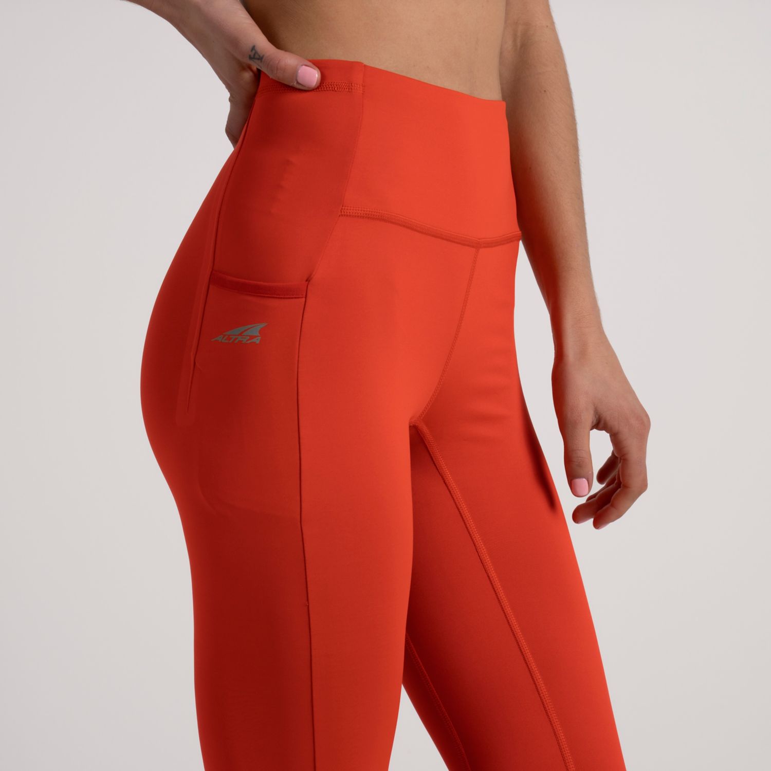 Mallas Para Correr Altra Core Crop Mujer Rojas | Colombia-40136259