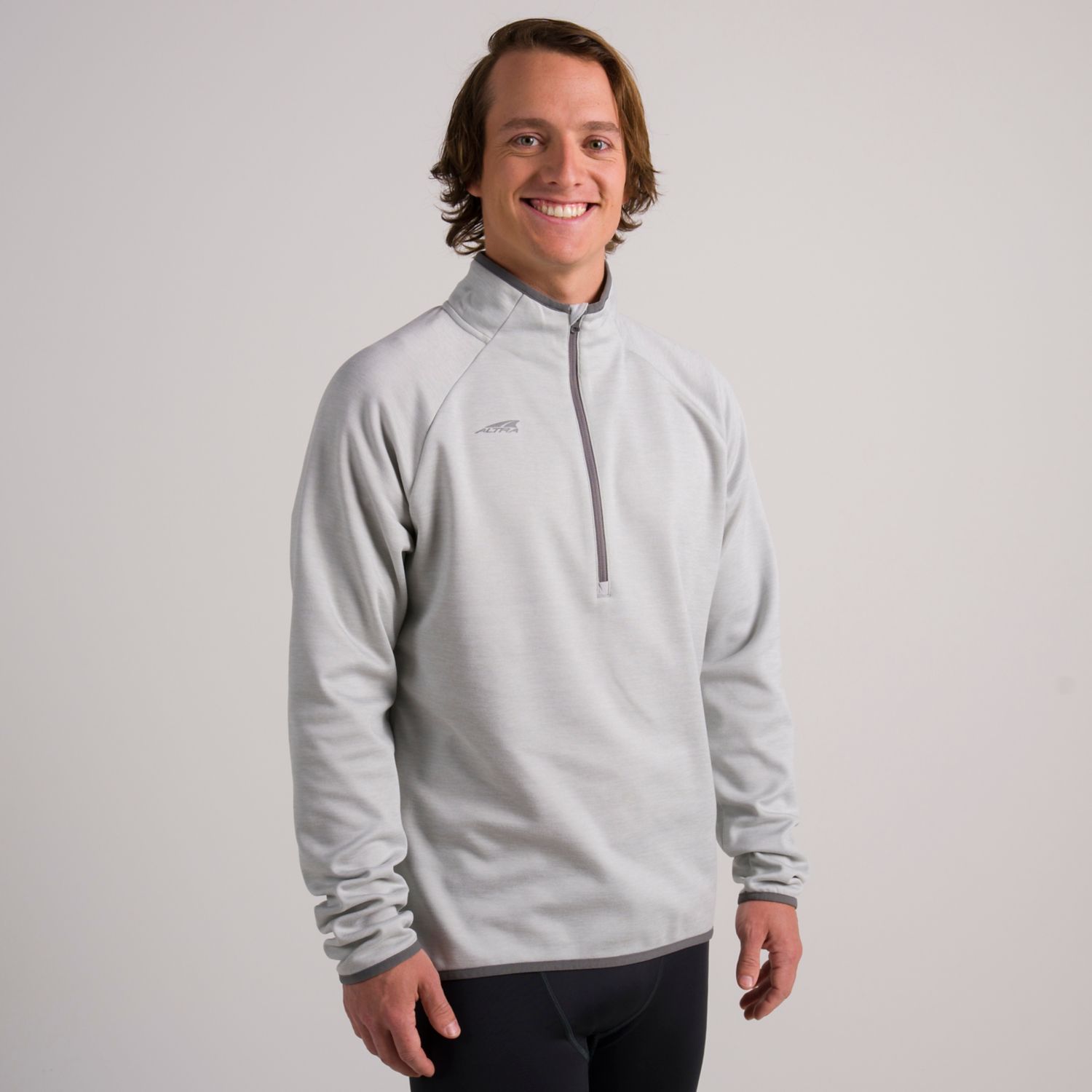 Pullover Altra Core 1/2 Zip Hombre Gris | Colombia-04825619