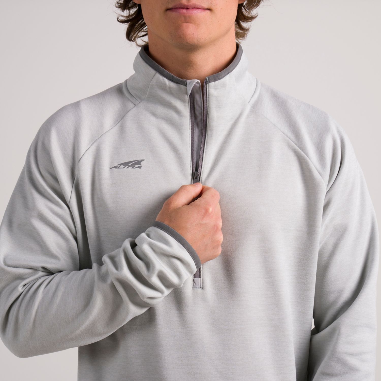 Pullover Altra Core 1/2 Zip Hombre Gris | Colombia-04825619