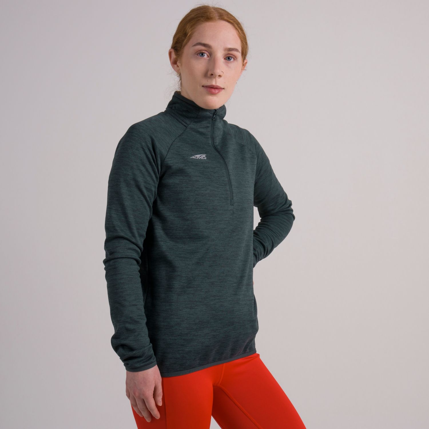 Pullover Altra Core 1/2 Zip Mujer Verde Oscuro | Colombia-80169549