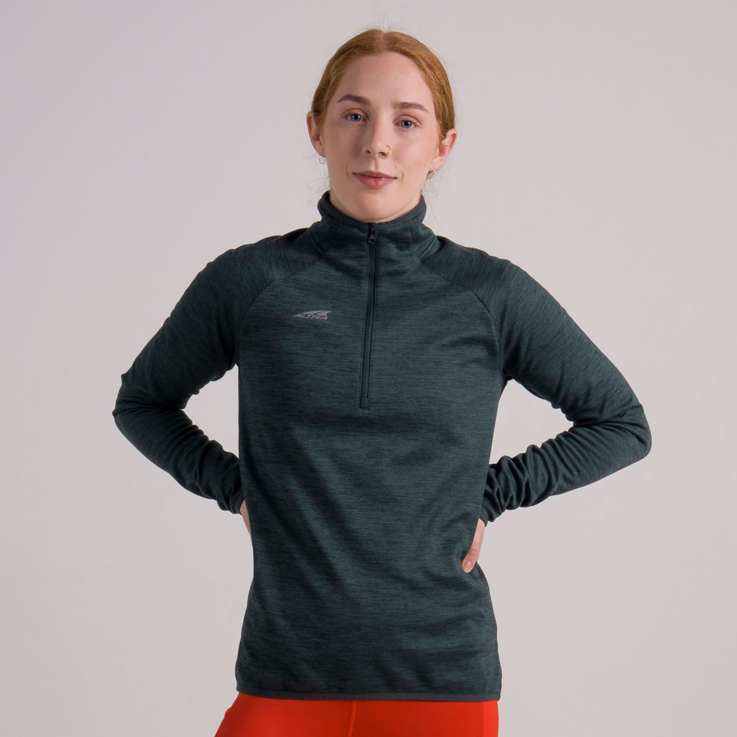 Pullover Altra Core 1/2 Zip Mujer Verde Oscuro | Colombia-80169549