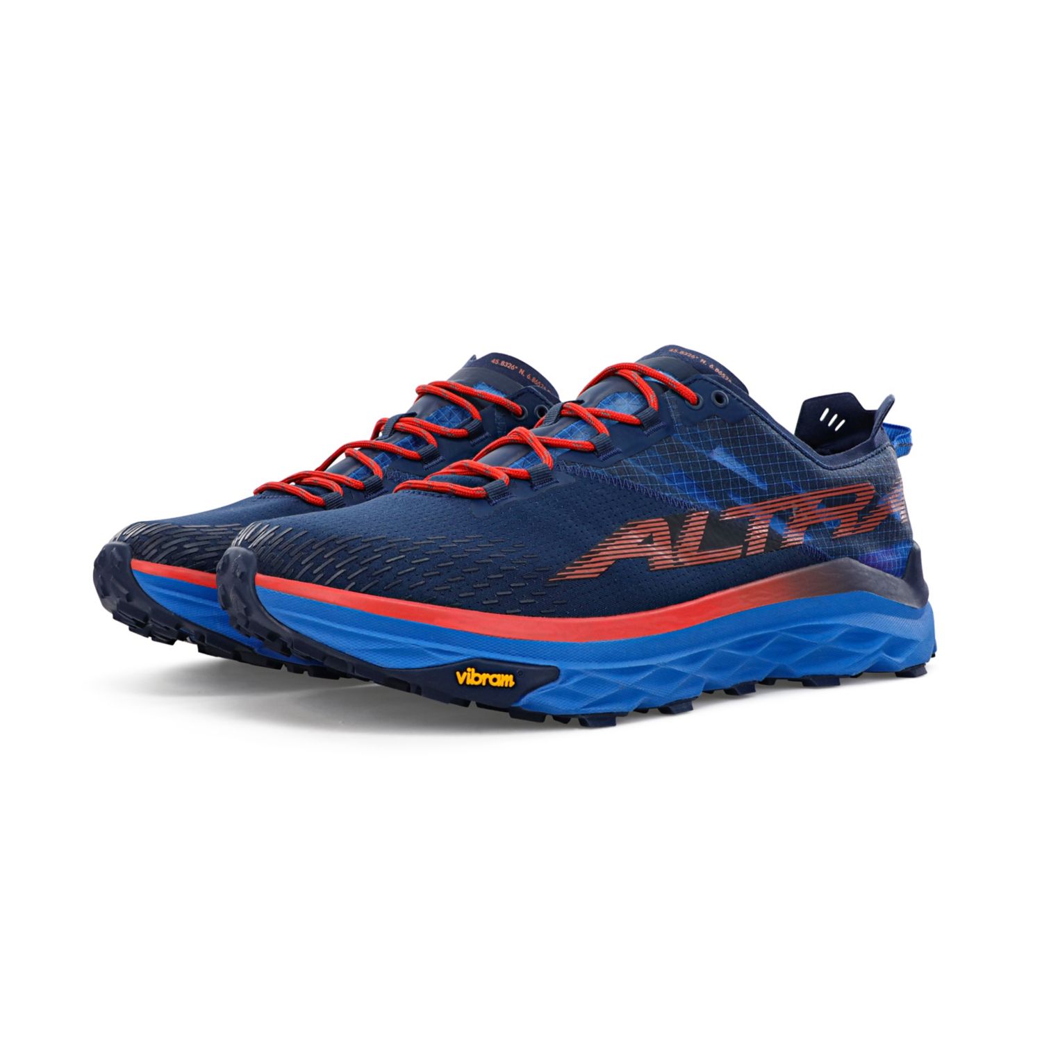 Zapatillas De Trail Running Altra Mont Blanc Hombre Azules Rojas | Colombia-10596239